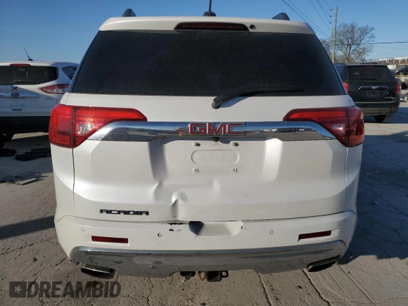 2017 GMC Acadia Denali with VIN 1GKKNPLSXHZ144764, listed as a Copart auction lot 45737915 with 104,429 mi miles and Salvage Title. Bid and sale history available at carsss.com. Image 6.