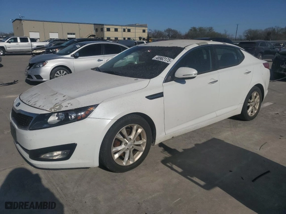 2013 Kia Optima LX with VIN 5XXGM4A72DG115256, listed as a Copart auction lot 48962175 with 218,686 mi miles and Clean Title. Bid and sale history available at carsss.com. Image 1.