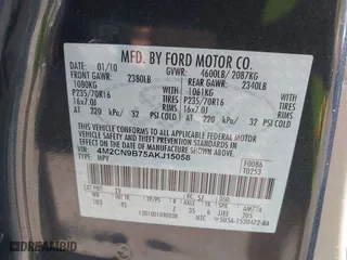 2010 Mercury Mariner with VIN 4M2CN9B75AKJ15058, listed as a IAAI auction lot 42042347 with 220,242 mi miles. Bid and sale history available at carsss.com. Image 9.