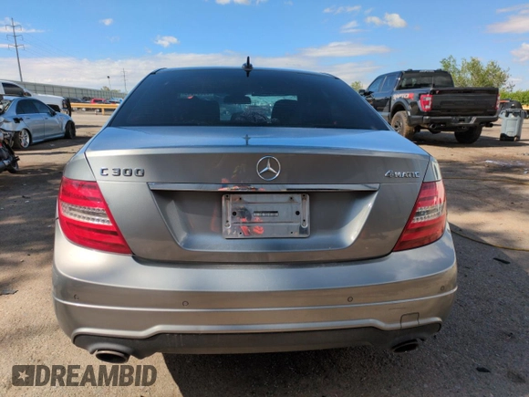 2012 Mercedes-Benz C 300 Sport with VIN WDDGF8BB5CA660243, listed as a Copart auction lot 59394845 with 176,880 mi miles and Salvage title. Bid and sale history available at DreamBid. Image 6.