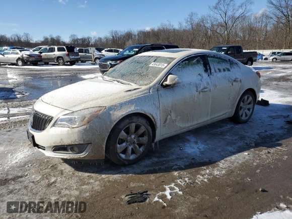 2015 Buick Regal Premium II with VIN 2G4GR5GX2F9125158, listed as a Copart auction lot 45643015 with 85,567 mi miles and Salvage Title. Bid and sale history available at carsss.com. Image 1.