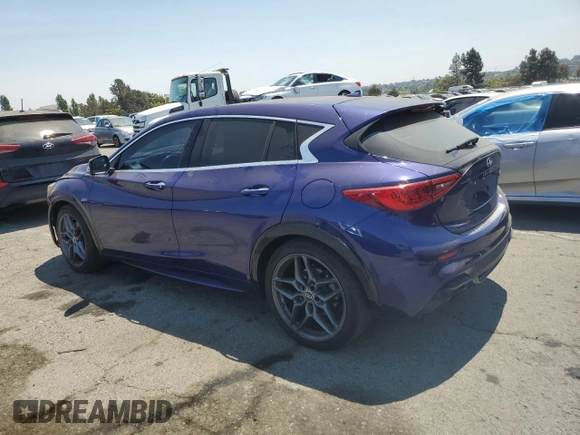 2017 Infiniti QX30 Sport with VIN SJKCH5CP0HA029397, listed as a Copart auction lot 62489194 with 72,686 mi miles and Salvage Title. Bid and sale history available at carsss.com. Image 2.