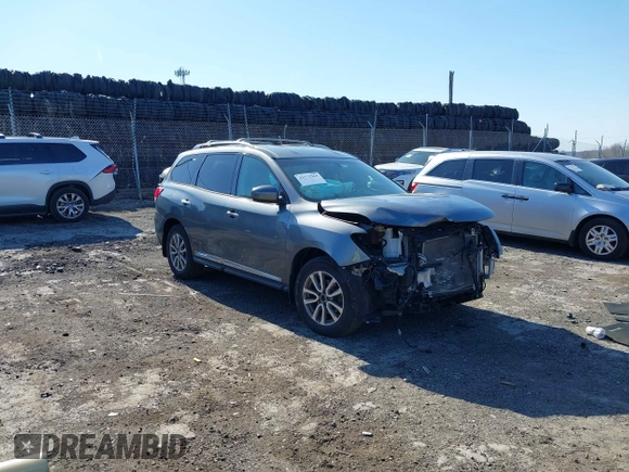 2015 Nissan Pathfinder S with VIN 5N1AR2MM6FC685997, listed as a IAAI auction lot 41772969 with 136,551 mi miles and . Bid and sale history available at DreamBid. Image 1.