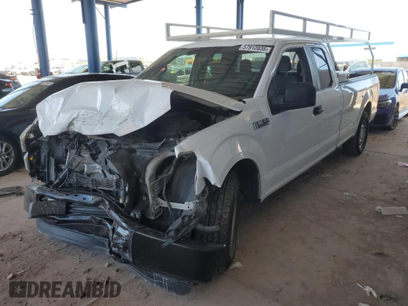 2017 Ford F-150 XL with VIN 1FTEX1CFXHKE52187, listed as a Copart auction lot 57912035 with 186,391 mi miles and Salvage title. Bid and sale history available at DreamBid. Image 1.