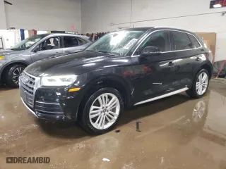 2018 Audi Q5 Premium Plus with VIN WA1BNAFYXJ2149691, listed as a Copart auction lot 48364685 with 82,415 mi miles and Salvage Title. Bid and sale history available at carsss.com. Image 1.