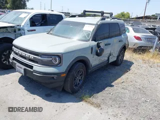 2023 Ford Bronco Sport Big Bend with VIN 3FMCR9B67PRD35688, listed as a IAAI auction lot 42303794 with 25,935 mi miles and . Bid and sale history available at DreamBid. Image 2.