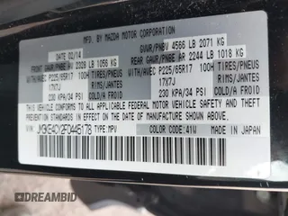 2015 Mazda CX-5 Touring with VIN JM3KE4CY2F0445178, listed as a IAAI auction lot 41828953 with 137,330 mi miles and . Bid and sale history available at DreamBid. Image 9.