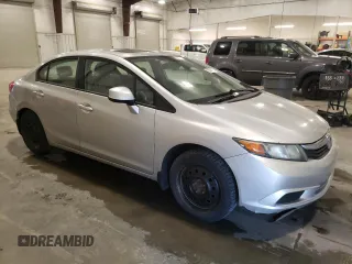 2012 Honda Civic EX with VIN 19XFB2F86CE001842, listed as a Copart auction lot 55585725 with 204,350 mi miles and Salvage Title. Bid and sale history available at DreamBid. Image 4.