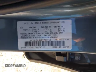 2013 Mazda 3 i Touring with VIN JM1BL1L84D1714768, listed as a IAAI auction lot 41697568 with 115,844 mi miles and . Bid and sale history available at carsss.com. Image 9.