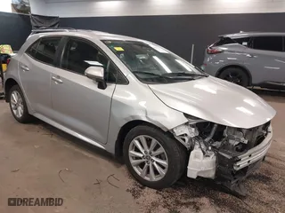 2023 Toyota Corolla Hatchback SE with VIN JTND4MBE3P3197708, listed as a IAAI auction lot 41867616 with 61,533 mi miles. Bid and sale history available at carsss.com. Image 1.