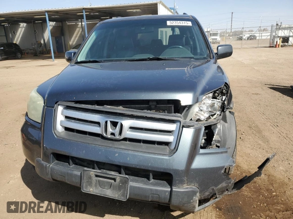 2006 Honda Pilot EX-L with VIN 5FNYF185X6B002128, listed as a Copart auction lot 52354315 with 226,585 mi miles and Non Repairable. Bid and sale history available at DreamBid. Image 5.