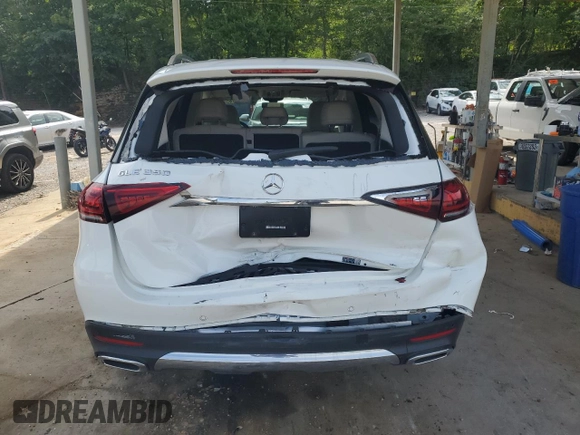 2022 Mercedes-Benz GLE 350 with VIN 4JGFB4JE6NA736203, listed as a Copart auction lot 62463835 with 56,676 mi miles and Salvage title. Bid and sale history available at DreamBid. Image 6.