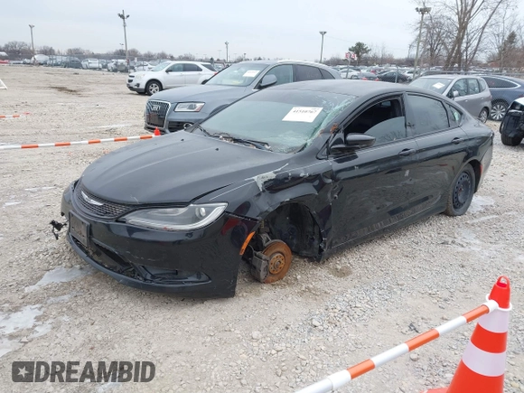 2016 Chrysler 200 S with VIN 1C3CCCBBXGN115906, listed as a IAAI auction lot 41510767 with 211,936 mi miles. Bid and sale history available at carsss.com. Image 2.