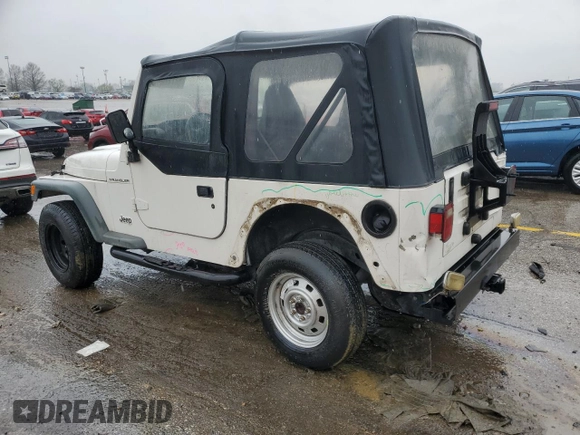 1998 Jeep Wrangler SE with VIN 1J4FY29P0WP749387, listed as a Copart auction lot 51112015 with 97,834 mi miles and Salvage Title. Bid and sale history available at carsss.com. Image 2.