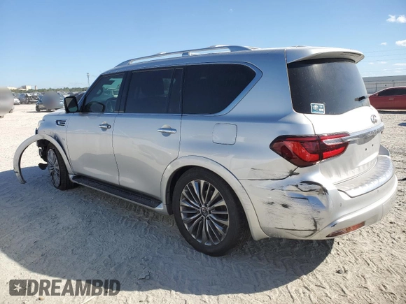2019 Infiniti QX80 LUXE with VIN JN8AZ2NF0K9682237, listed as a Copart auction lot 76458054 with 200,619 mi miles and Non Repairable. Bid and sale history available at carsss.com. Image 2.