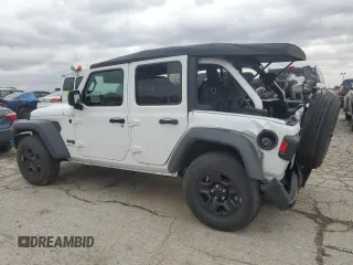 2023 Jeep Wrangler Sport S with VIN 1C4HJXDG9PW671495, listed as a Copart auction lot 78874964 with 14,586 mi miles and Salvage Title. Bid and sale history available at DreamBid. Image 2.
