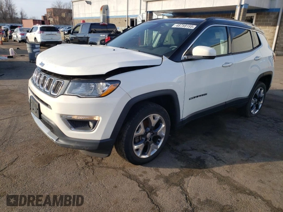 2018 Jeep Compass Limited with VIN 3C4NJDCB1JT349101, listed as a Copart auction lot 48759155 with 59,431 mi miles and Salvage Title. Bid and sale history available at carsss.com. Image 1.