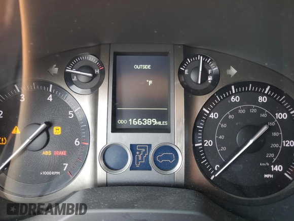 2012 Lexus GX 460 with VIN JTJBM7FX6C5043773, listed as a Copart auction lot 62099385 with 166,389 mi miles and Salvage title. Bid and sale history available at DreamBid. Image 9.