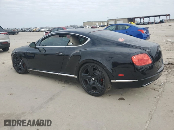 2012 Bentley Continental GT with VIN SCBFR7ZAXCC077193, listed as a Copart auction lot 41443665 with 90,262 mi miles and Clean Title. Bid and sale history available at DreamBid. Image 2.