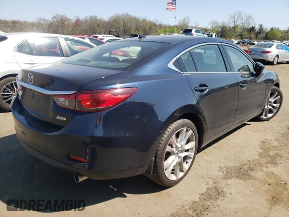 2015 Mazda 6 i Touring with VIN JM1GJ1T52F1216136, listed as a Copart auction lot 54016345 with 106,883 mi miles and Salvage Title. Bid and sale history available at carsss.com. Image 3.
