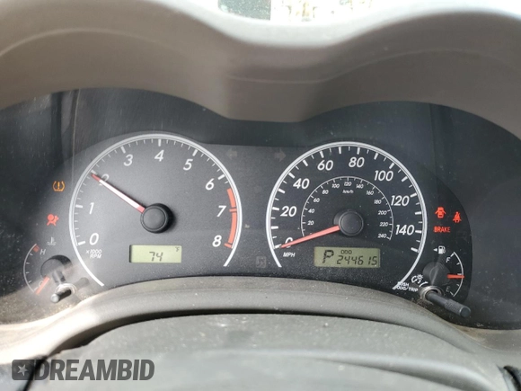 2010 Toyota Corolla with VIN 1NXBU4EE0AZ279996, listed as a Copart auction lot 52046195 with 244,615 mi miles and Salvage Title. Bid and sale history available at carsss.com. Image 9.