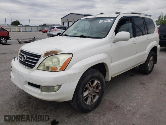 2005 Lexus GX 470 z VIN JTJBT20X650093619, wystawiony jako Copart lot #53279875 z przebiegiem 358 513 mil mil oraz Czysty tytuł • Clean title. Historia ofert i sprzedaży dostępna na DreamBid. Obrazek 1.