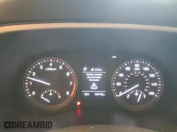2021 Hyundai Tucson SE with VIN KM8J23A46MU301397, listed as a Copart auction lot 45848855 with 56,918 mi miles and Salvage Title. Bid and sale history available at carsss.com. Image 9.
