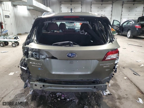 2017 Subaru Outback Touring with VIN 4S4BSETC7H3392163, listed as a Copart auction lot 51165305 with 0 mi miles and Non Repairable. Bid and sale history available at carsss.com. Image 6.