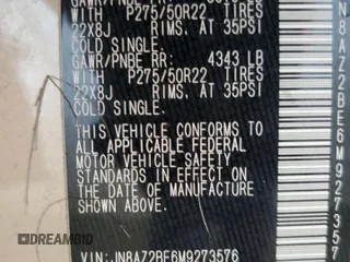 2021 Infiniti QX80 SENSORY with VIN JN8AZ2BE6M9273576, listed as a Copart auction lot 48598775 with 119,294 mi miles and Salvage Title. Bid and sale history available at carsss.com. Image 14.