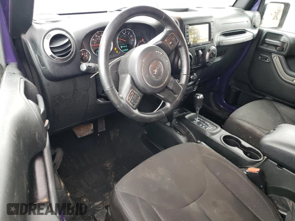 2017 Jeep Wrangler Willys Wheeler with VIN 1C4AJWAG0HL641188, listed as a Copart auction lot 52814005 with 94,959 mi miles and Salvage Title. Bid and sale history available at DreamBid. Image 8.