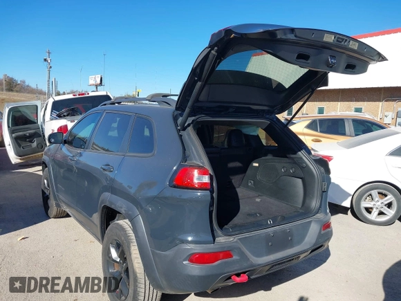2017 Jeep Cherokee Trailhawk L Plus with VIN 1C4PJMBBXHW634944, listed as a IAAI auction lot 41022673 with 116,542 mi miles. Bid and sale history available at carsss.com. Image 3.
