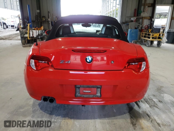2006 BMW Z4 3.0si with VIN 4USBU535X6LW92089, listed as a Copart auction lot 73122204 with 105,502 mi miles and Salvage title. Bid and sale history available at DreamBid. Image 6.