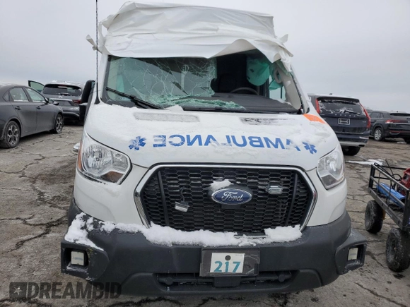 2021 Ford Transit with VIN 1FDBR1CG7MKB02589, listed as a Copart auction lot 88372545 with Not provided miles and Salvage title. Bid and sale history available at DreamBid. Image 5.