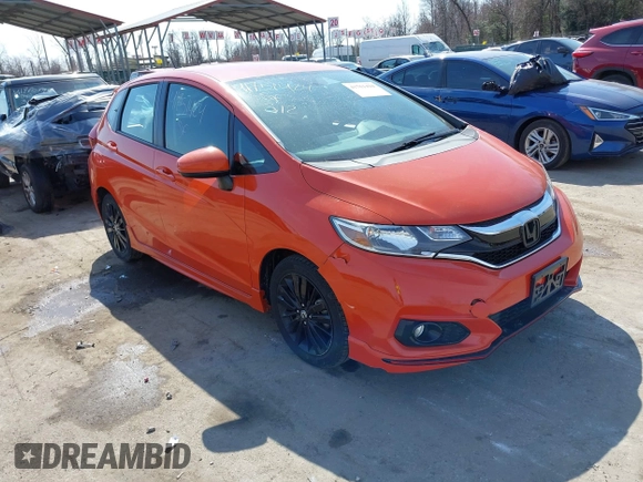 2018 Honda Fit Sport with VIN 3HGGK5H68JM717180, listed as a IAAI auction lot 41751424 with 35,011 mi miles. Bid and sale history available at carsss.com. Image 1.