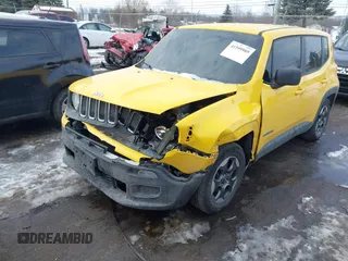 2016 Jeep Renegade Sport with VIN ZACCJAAT8GPC73474, listed as a IAAI auction lot 41599989 with 104,970 mi miles and . Bid and sale history available at DreamBid. Image 17.