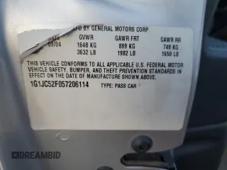 2005 Chevrolet Cavalier with VIN 1G1JC52F057206114, listed as a Copart auction lot 79234464 with 132,499 mi miles and Salvage Title. Bid and sale history available at carsss.com. Image 13.