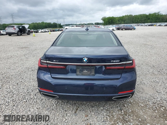 2020 BMW 7 Series 750i xDrive with VIN WBA7U2C03LCD17090, listed as a Copart auction lot 54480795 with 48,260 mi miles and Salvage title. Bid and sale history available at DreamBid. Image 6.