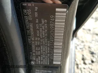 2005 BMW 3 Series 325i z VIN WBAEV33495KN98749, wystawiony jako Copart lot #78727724 z przebiegiem 173 936 mil mil oraz Szkoda całkowita • Salvage title. Historia ofert i sprzedaży dostępna na DreamBid. Obrazek 12.