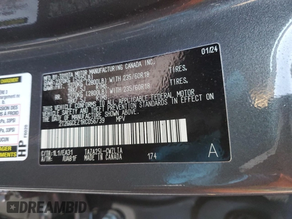 2024 Lexus NX 350 Premium z VIN 2T2GGCEZ1RC056739, wystawiony jako Copart lot #84930254 z przebiegiem 22 096 mil mil oraz Szkoda całkowita • Salvage title. Historia ofert i sprzedaży dostępna na DreamBid. Obrazek 13.
