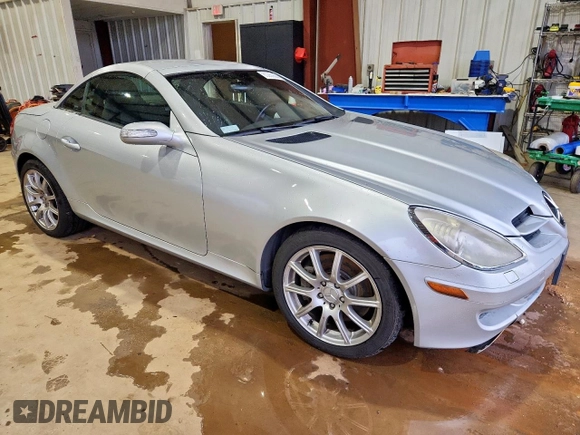2005 Mercedes-Benz SLK 230/320 with VIN WDBWK56F65F024447, listed as a Copart auction lot 60260695 with Not provided miles and Salvage title. Bid and sale history available at DreamBid. Image 4.