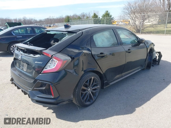 2021 Honda Civic Sport with VIN SHHFK7H40MU408315, listed as a IAAI auction lot 41820719 with 47,592 mi miles and . Bid and sale history available at DreamBid. Image 4.