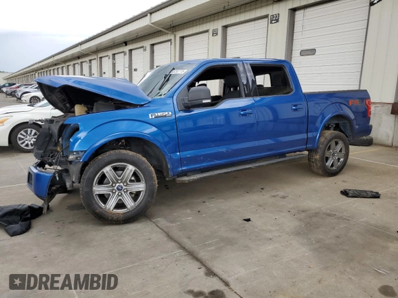 2018 Ford F-150 XL with VIN 1FTEW1E54JFE73767, listed as a Copart auction lot 55252775 with 65,755 mi miles and Salvage title. Bid and sale history available at DreamBid. Image 1.