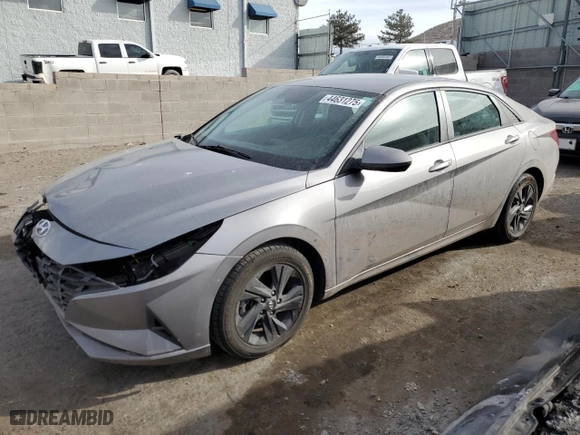 2021 Hyundai Elantra SEL with VIN KMHLM4AGXMU105708, listed as a Copart auction lot 44631275 with 117,994 mi miles and Salvage Title. Bid and sale history available at carsss.com. Image 1.