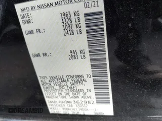 2021 Nissan Altima SV with VIN 1N4BL4DV3MN362982, listed as a IAAI auction lot 41641340 with 68,323 mi miles and . Bid and sale history available at carsss.com. Image 9.