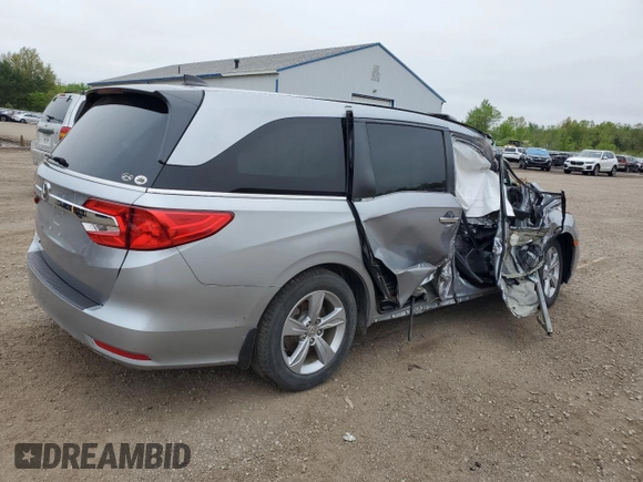 2019 Honda Odyssey EX-L z VIN 5FNRL6H7XKB049729, wystawiony jako Copart lot #55953075 z przebiegiem 129 194 mil mil oraz Szkoda całkowita • Salvage title. Historia ofert i sprzedaży dostępna na DreamBid. Obrazek 3.