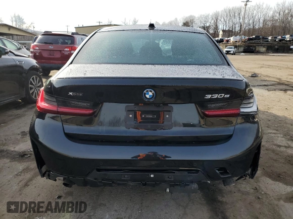 2023 BMW 3 Series 330e xDrive with VIN 3MW39FS0XP8D43902, listed as a Copart auction lot 80539264 with Not Provided miles and Non Repairable. Bid and sale history available at carsss.com. Image 6.