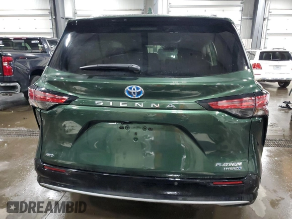 2023 Toyota Sienna Platinum with VIN 5TDESKFC1PS097942, listed as a Copart auction lot 50408805 with 15,101 mi miles and Salvage Title. Bid and sale history available at DreamBid. Image 6.