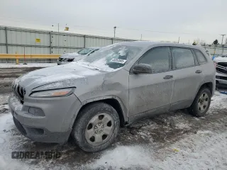 2014 Jeep Cherokee Sport with VIN 1C4PJLAB9EW149217, listed as a Copart auction lot 45353585 with 167,516 mi miles and Salvage Title. Bid and sale history available at DreamBid. Image 1.