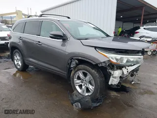 2015 Toyota Highlander Limited with VIN 5TDDKRFHXFS129575, listed as a IAAI auction lot 41449576 with 78,408 mi miles. Bid and sale history available at carsss.com. Image 1.