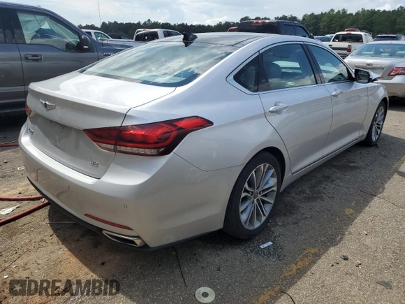 2017 Genesis G80 3.8L with VIN KMHGN4JE5HU182151, listed as a Copart auction lot 71682794 with 57,024 mi miles and Salvage Title. Bid and sale history available at carsss.com. Image 3.